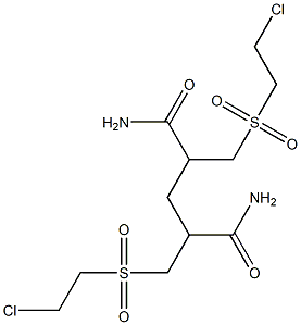 2,2'-Methylenebis[3-(2-chloroethylsulfonyl)propionamide] Struktur