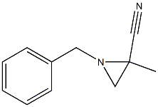 1-Benzyl-2-methylaziridine-2-carbonitrile Struktur