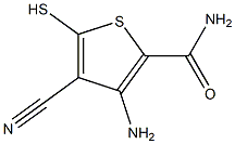 3-Amino-4-cyano-5-mercaptothiophene-2-carboxamide Struktur