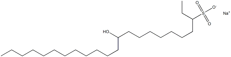 11-Hydroxytricosane-3-sulfonic acid sodium salt Struktur