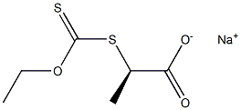 [R,(+)]-2-[Ethoxy(thiocarbonyl)thio]propionic acid sodium salt Struktur