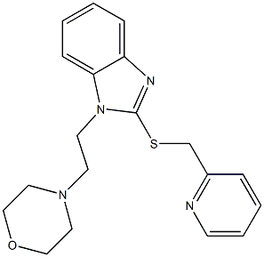 1-(2-Morpholinoethyl)-2-[(2-pyridinyl)methylthio]-1H-benzimidazole Struktur