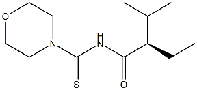 (-)-N-[(R)-2-Ethyl-3-methylbutyryl]-4-morpholinecarbothioamide Struktur