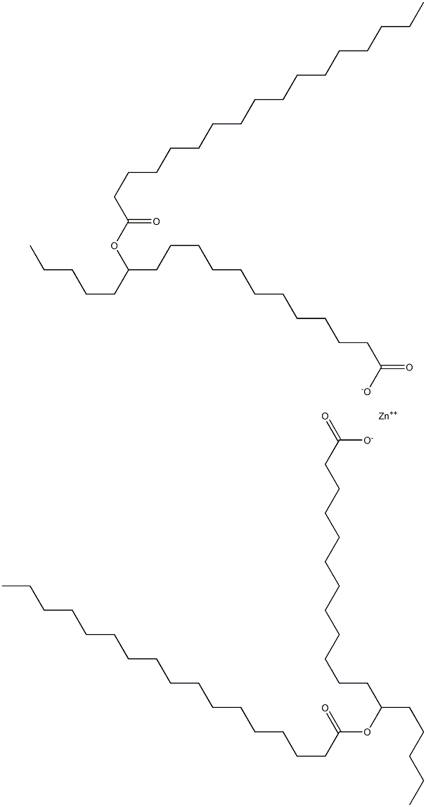 Bis(13-heptadecanoyloxyoctadecanoic acid)zinc salt Struktur