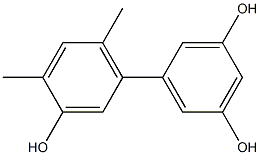 4',6'-Dimethyl-1,1'-biphenyl-3,3',5-triol Struktur