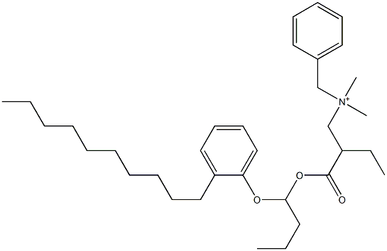 N,N-Dimethyl-N-benzyl-N-[2-[[1-(2-decylphenyloxy)butyl]oxycarbonyl]butyl]aminium Struktur