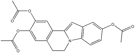 5,6-Dihydroindolo[2,1-a]isoquinoline-2,3,10-triol triacetate Struktur