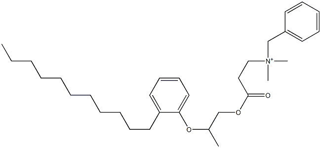 N,N-Dimethyl-N-benzyl-N-[2-[[2-(2-undecylphenyloxy)propyl]oxycarbonyl]ethyl]aminium Struktur