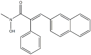 (E)-3-(2-Naphthalenyl)-2-phenyl-N-methyl-2-propenehydroxamic acid Struktur