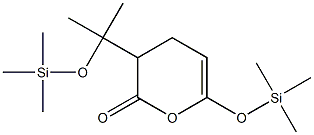 3,4-Dihydro-6-(trimethylsiloxy)-3-[2-(trimethylsiloxy)propan-2-yl]-2H-pyran-2-one Struktur