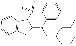 10-(2,2-Diethoxyethyl)-4b,10,10a,11-tetrahydrobenz[b]indeno[2,1-e][1,4]thiazine 5,5-dioxide Struktur