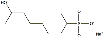 8-Hydroxynonane-2-sulfonic acid sodium salt Struktur