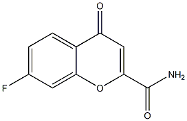 7-Fluoro-4-oxo-4H-1-benzopyran-2-carboxamide Struktur