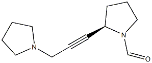 (2R)-2-[3-(Pyrrolidin-1-yl)-1-propynyl]pyrrolidine-1-carbaldehyde Struktur