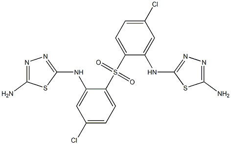 [(5-Amino-1,3,4-thiadiazol-2-yl)amino](4-chlorophenyl) sulfone Struktur