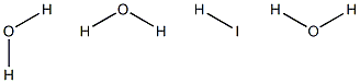 Hydrogen iodide trihydrate Struktur