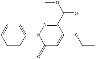 1,6-Dihydro-4-ethylthio-6-oxo-1-phenylpyridazine-3-carboxylic acid methyl ester Struktur