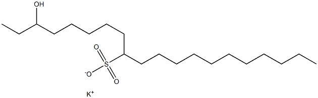 3-Hydroxyicosane-9-sulfonic acid potassium salt Struktur