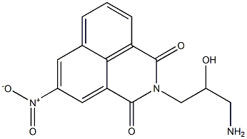 2-(3-Amino-2-hydroxypropyl)-5-nitro-1H-benzo[de]isoquinoline-1,3(2H)-dione Struktur