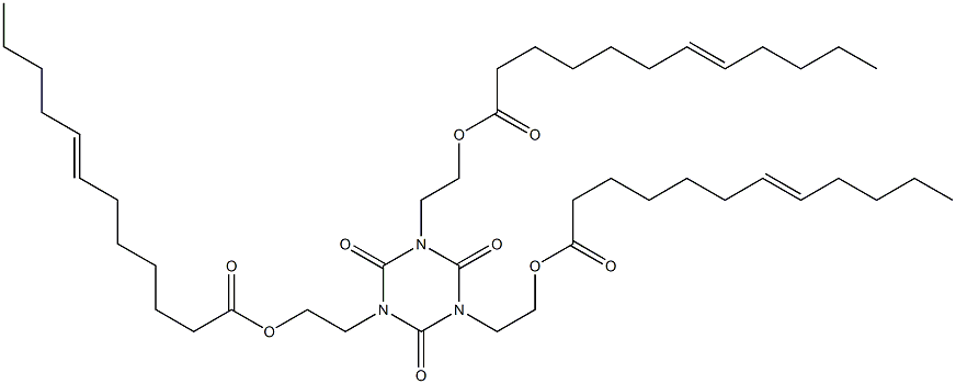 1,3,5-Tris[2-(7-dodecenoyloxy)ethyl]hexahydro-1,3,5-triazine-2,4,6-trione Struktur