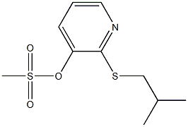 Methanesulfonic acid 2-(2-methylpropylthio)-3-pyridinyl ester Struktur