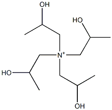 2-Hydroxy-N,N,N-tris(2-hydroxypropyl)-1-propanaminium Struktur