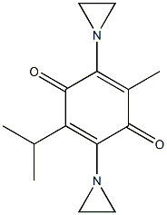 3-Methyl-6-isopropyl-2,5-di(1-aziridinyl)-p-benzoquinone Struktur