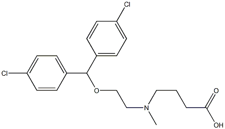 4-[Methyl[2-[(4,4'-dichlorobenzhydryl)oxy]ethyl]amino]butanoic acid Struktur