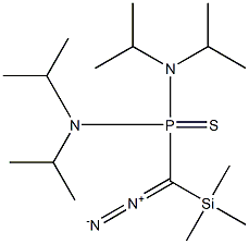 Diazo[bis(diisopropylamino)phosphinothioyl](trimethylsilyl)methane Struktur