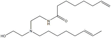 N-[2-[N-(2-Hydroxyethyl)-N-(6-octenyl)amino]ethyl]-7-octenamide Struktur