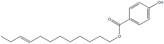 4-Hydroxybenzoic acid 9-dodecenyl ester Struktur