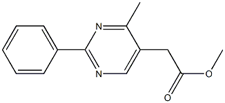 4-Methyl-2-phenylpyrimidine-5-acetic acid methyl ester Struktur