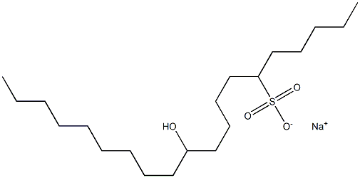 11-Hydroxyicosane-6-sulfonic acid sodium salt Struktur