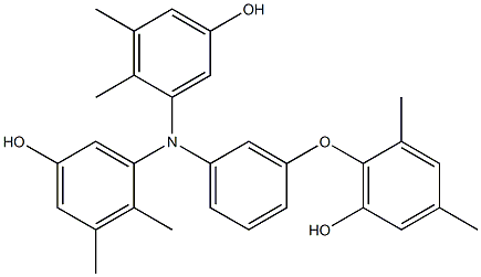 N,N-Bis(5-hydroxy-2,3-dimethylphenyl)-3-(6-hydroxy-2,4-dimethylphenoxy)benzenamine Struktur