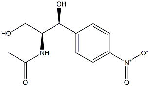 N-[(1S,2S)-1-(Hydroxymethyl)-2-hydroxy-2-(4-nitrophenyl)ethyl]acetamide Struktur