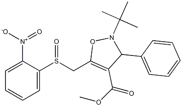 2-tert-Butyl-3-phenyl-5-[[(2-nitrophenyl)sulfinyl]methyl]-2,3-dihydroisoxazole-4-carboxylic acid methyl ester Struktur