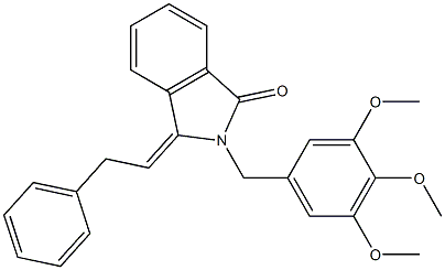 2-(3,4,5-Trimethoxybenzyl)-3-(2-phenylethylidene)-2H-isoindol-1-one Struktur