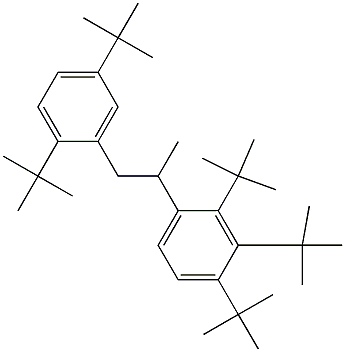 2-(2,3,4-Tri-tert-butylphenyl)-1-(2,5-di-tert-butylphenyl)propane Struktur