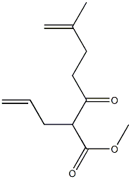 2-Allyl-6-methyl-3-oxo-6-heptenoic acid methyl ester Struktur