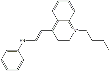 1-Butyl-4-[2-(phenylamino)ethenyl]quinolinium Struktur