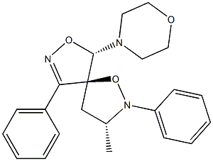 (3R,5S,5'S)-2-Phenyl-3-methyl-3'-phenyl-5'-morpholinospiro[isoxazolidine-5,4'-[2]isoxazoline] Struktur