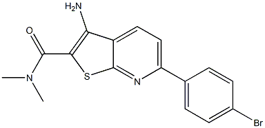 3-Amino-N,N-dimethyl-6-(4-bromophenyl)thieno[2,3-b]pyridine-2-carboxamide Struktur