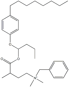 N,N-Dimethyl-N-benzyl-N-[3-[[1-(4-octylphenyloxy)butyl]oxycarbonyl]butyl]aminium Struktur