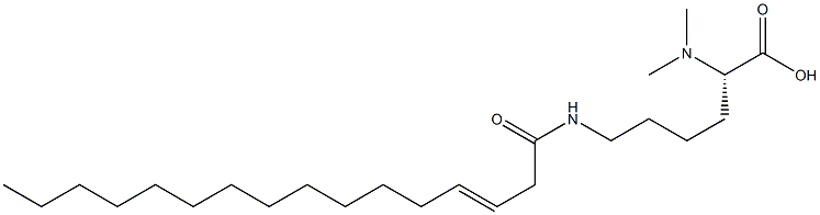 N6-(3-Hexadecenoyl)-N2,N2-dimethyllysine Struktur