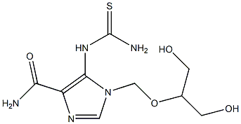 1-[(2-Hydroxy-1-hydroxymethylethoxy)methyl]-5-thioureido-1H-imidazole-4-carboxamide Struktur