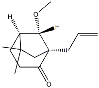 (1S,5R,8S)-8-Methoxy-6,6-dimethyl-1-(2-propenyl)bicyclo[3.2.1]octan-2-one Struktur