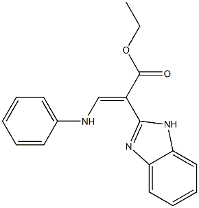 2-(1H-Benzimidazol-2-yl)-3-(anilino)propenoic acid ethyl ester Struktur