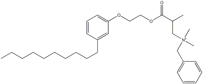 N,N-Dimethyl-N-benzyl-N-[2-[[2-(3-decylphenyloxy)ethyl]oxycarbonyl]propyl]aminium Struktur