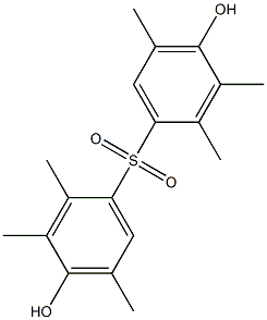 4,4'-Dihydroxy-2,2',3,3',5,5'-hexamethyl[sulfonylbisbenzene] Struktur