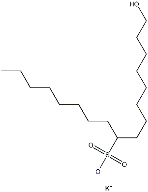 1-Hydroxyheptadecane-9-sulfonic acid potassium salt Struktur